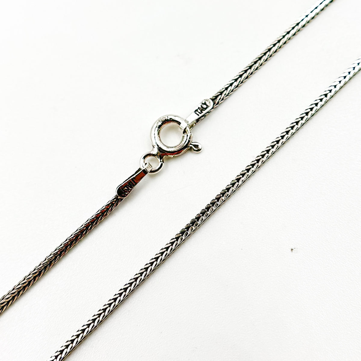 Oxidized Sterling Silver Wheat Necklace