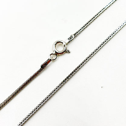 Oxidized Sterling Silver Wheat Necklace