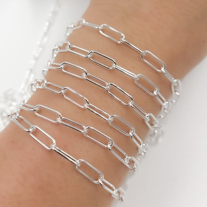 Sterling Silver Paperclip Chain