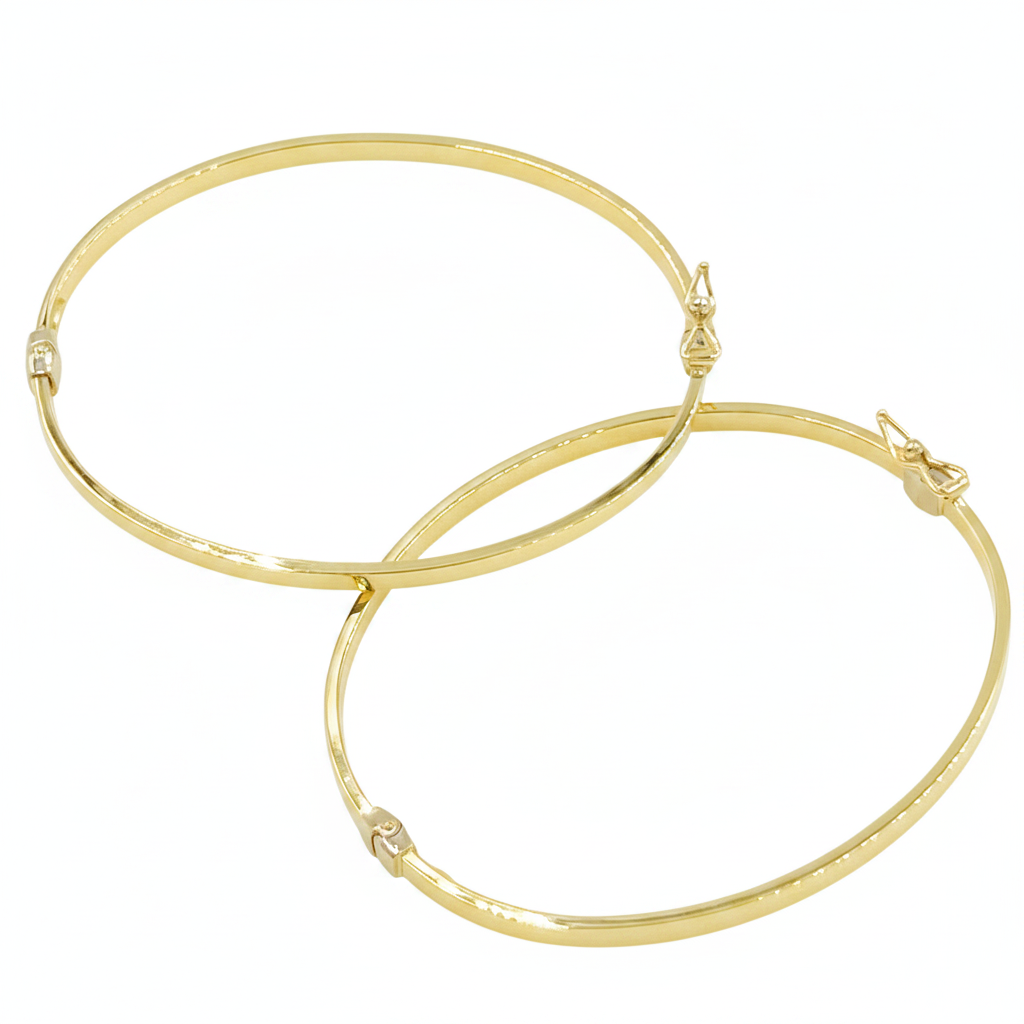 Bangle25. 14K Solid Gold Bangle Bracelet