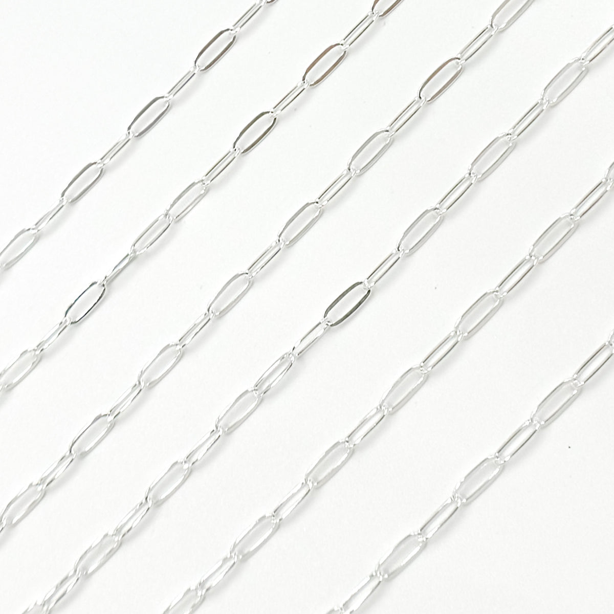 Sterling Silver Flat Paperclip Chain