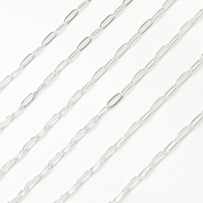 Sterling Silver Flat Paperclip Chain