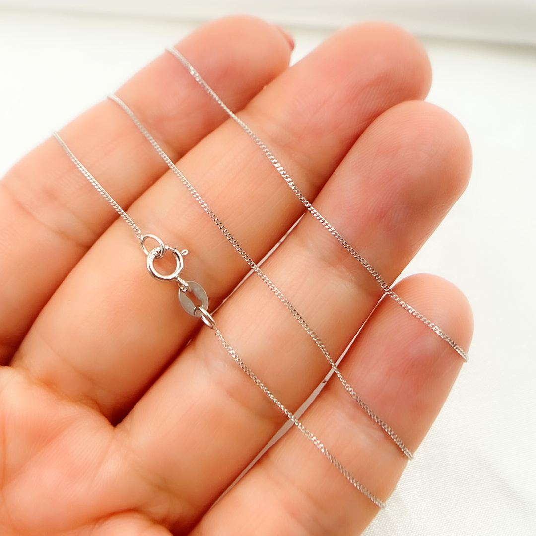 14K Solid White Gold