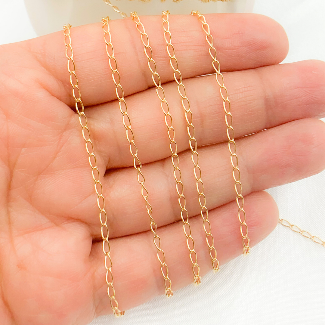 14k Gold Filled Cable Chain. 1608CGF