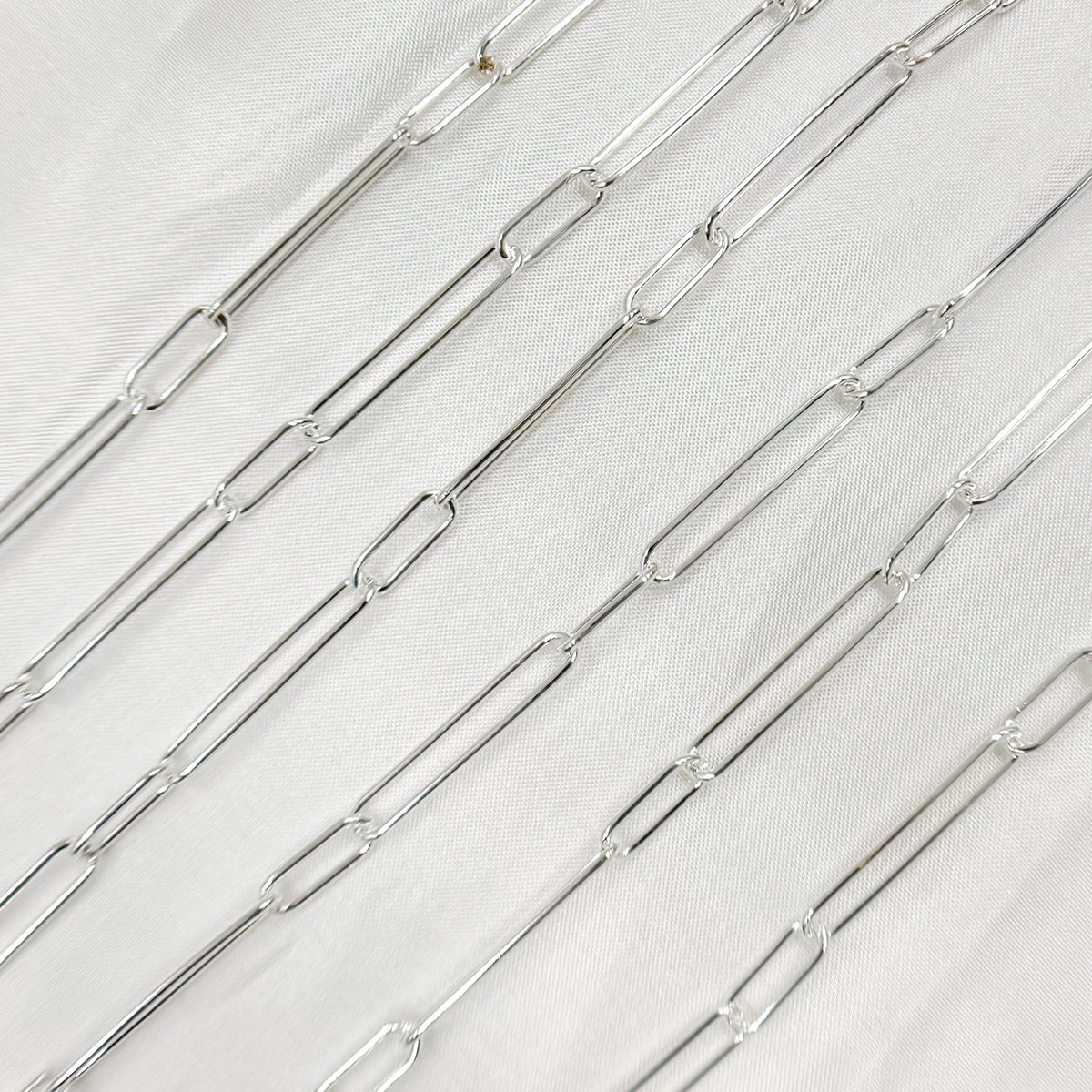 Sterling Silver Smooth Paperclip Chain