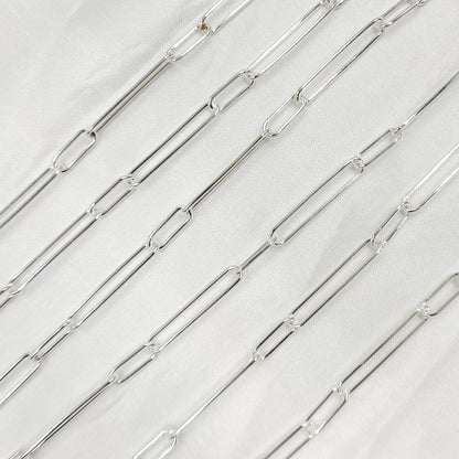 Sterling Silver Smooth Paperclip Chain