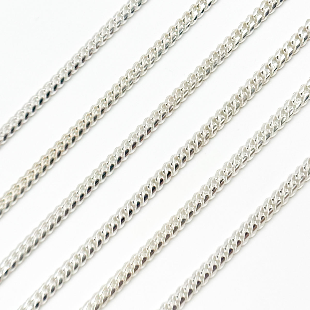 Sterling Silver Flat Curb Chain