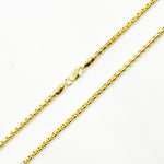 Load image into Gallery viewer, 135HVI0934000. 14k Solid Yellow Gold Venezian Box Link Chain
