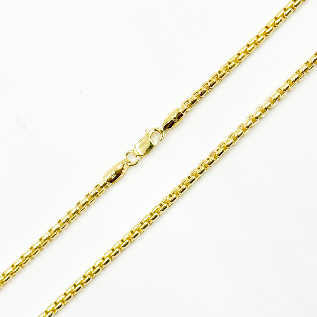 135HVI0934000. 14k Solid Yellow Gold Venezian Box Link Chain