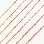 Load image into Gallery viewer, 1035RGF. Rose Gold Filled with Silver Bead Satellite Chain
