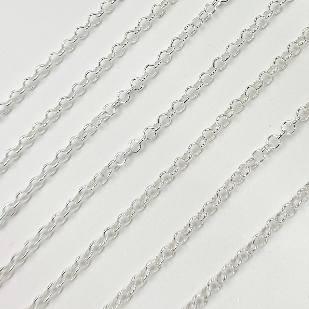 V116SS. Sterling Silver Rolo Chain