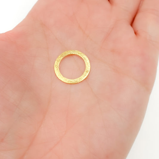 15MM Gold Plated Sterling Silver Ring Connector