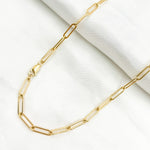 Load image into Gallery viewer, 14k Gold Filled Flat Paperclip Finished Necklace. 4002GF Necklace
