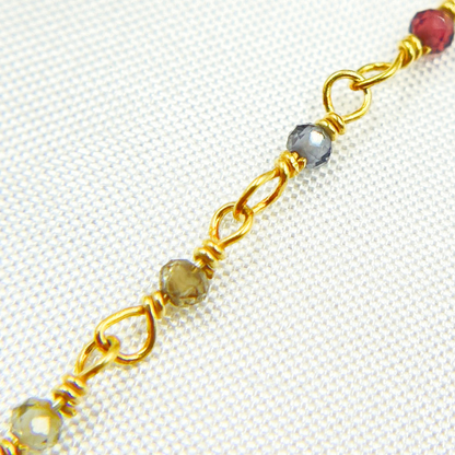 Tunduru Sapphire Wire Wrap Chain