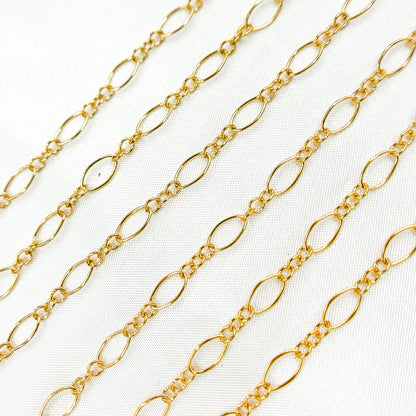 14K Gold Filled Long & Short Oval Link Chain