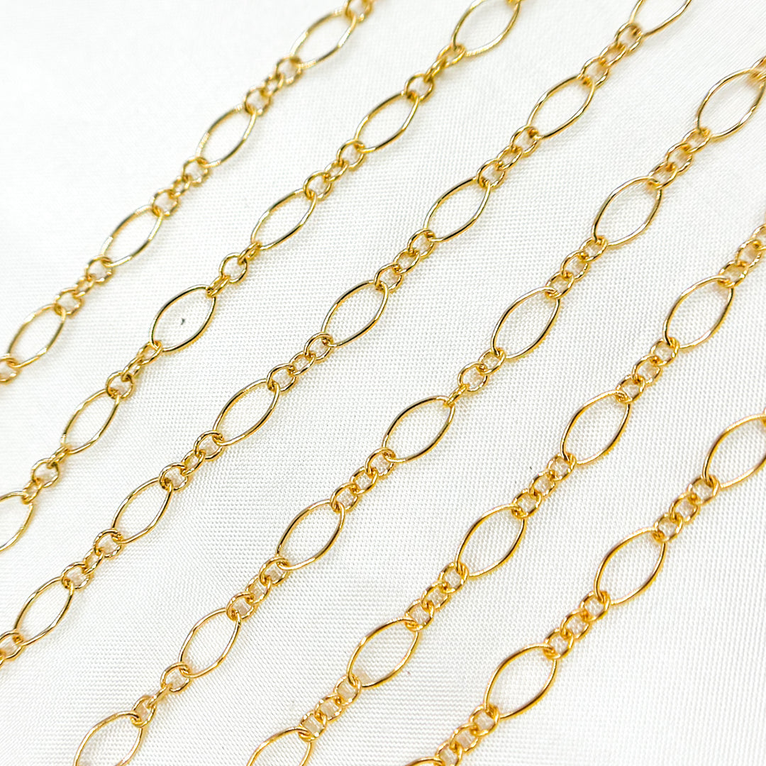 738GF. 14K Gold Filled Long & Short Oval Link Chain