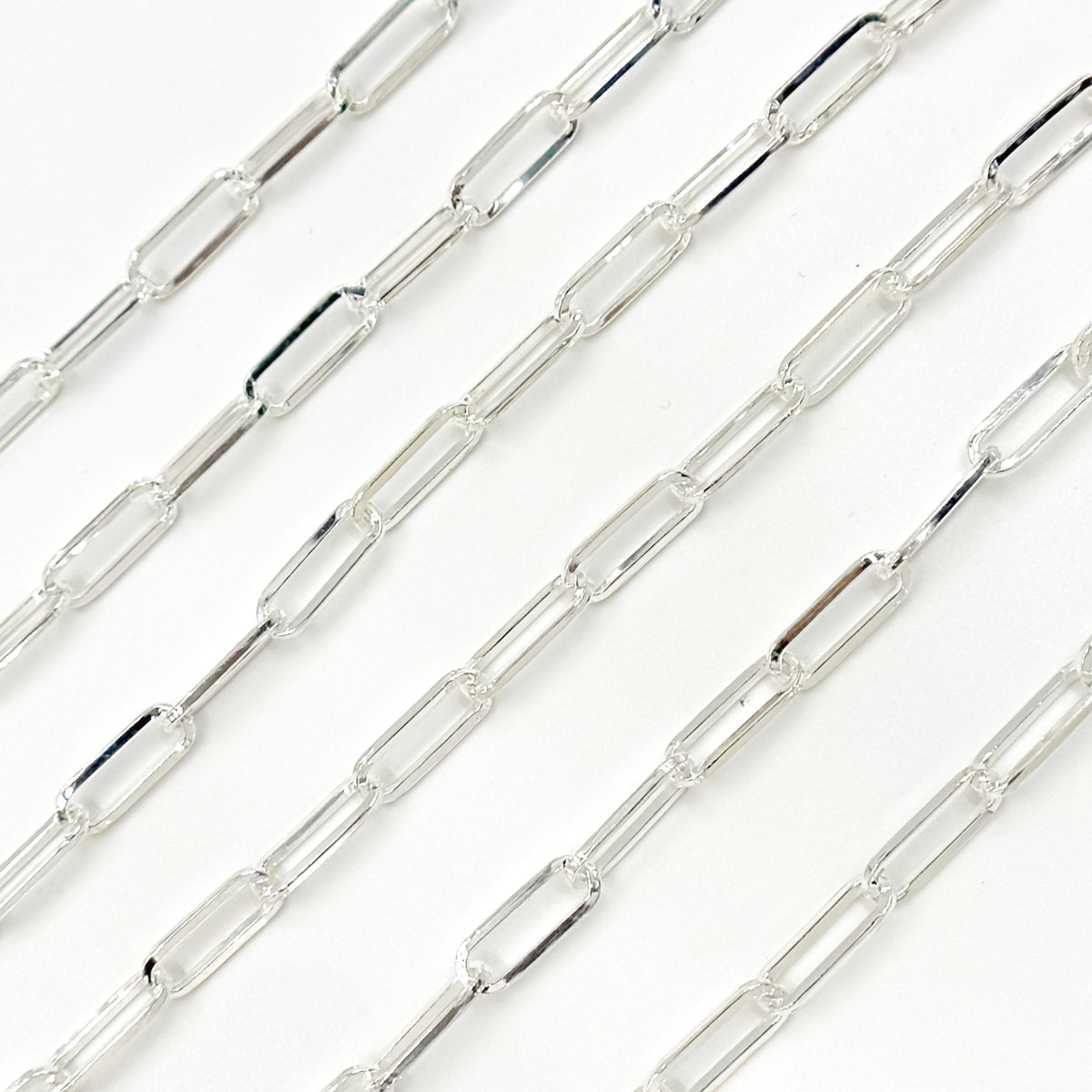 Sterling Silver Flat Paperclip Chain