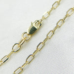 Load image into Gallery viewer, 050FLCL2T5. 14K Solid Yellow Gold Diamond Cut Paperclip Necklace
