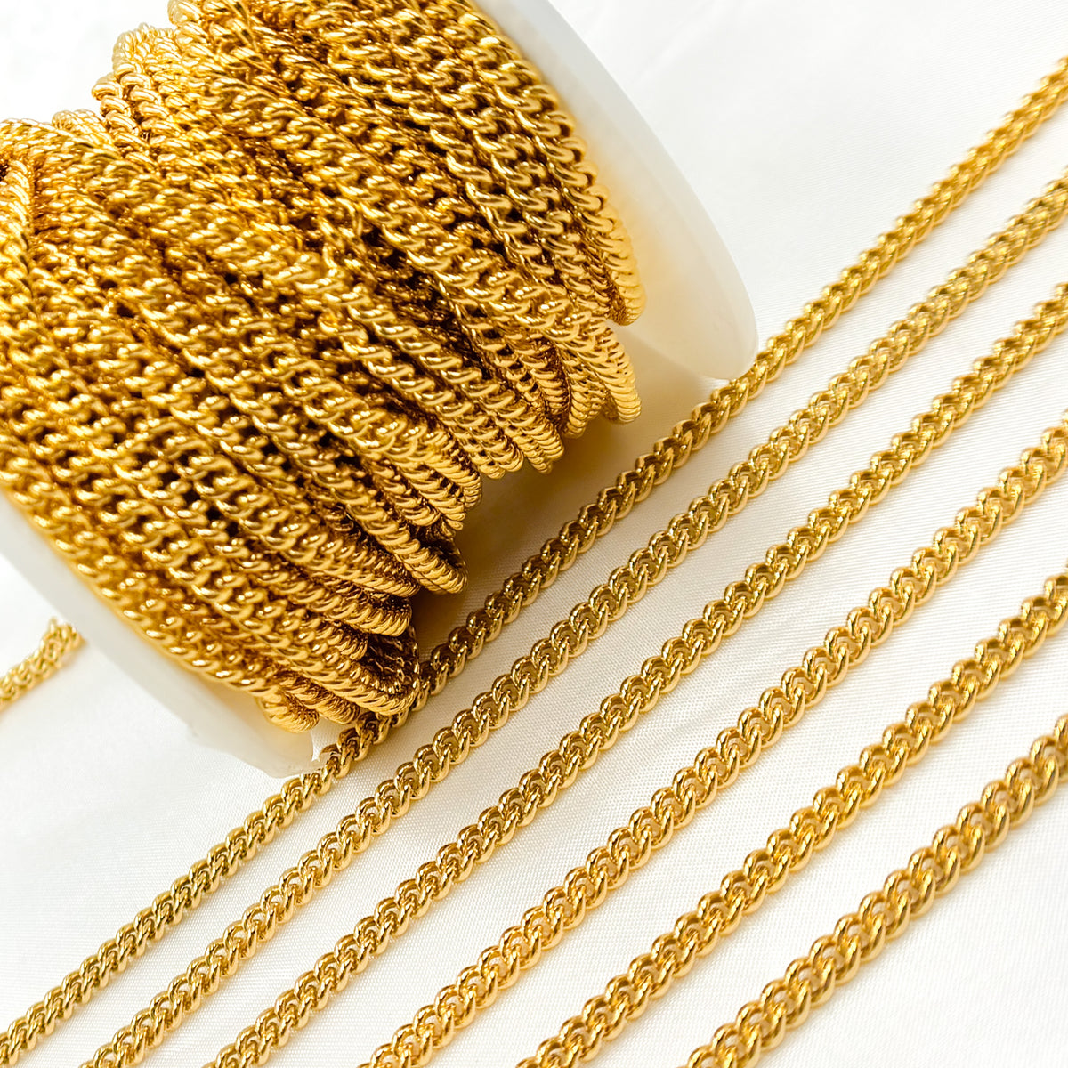 14K Gold Filled Solid Curb Link Chain