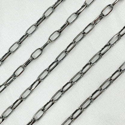 Oxidized 925 Sterling Silver Box Chain