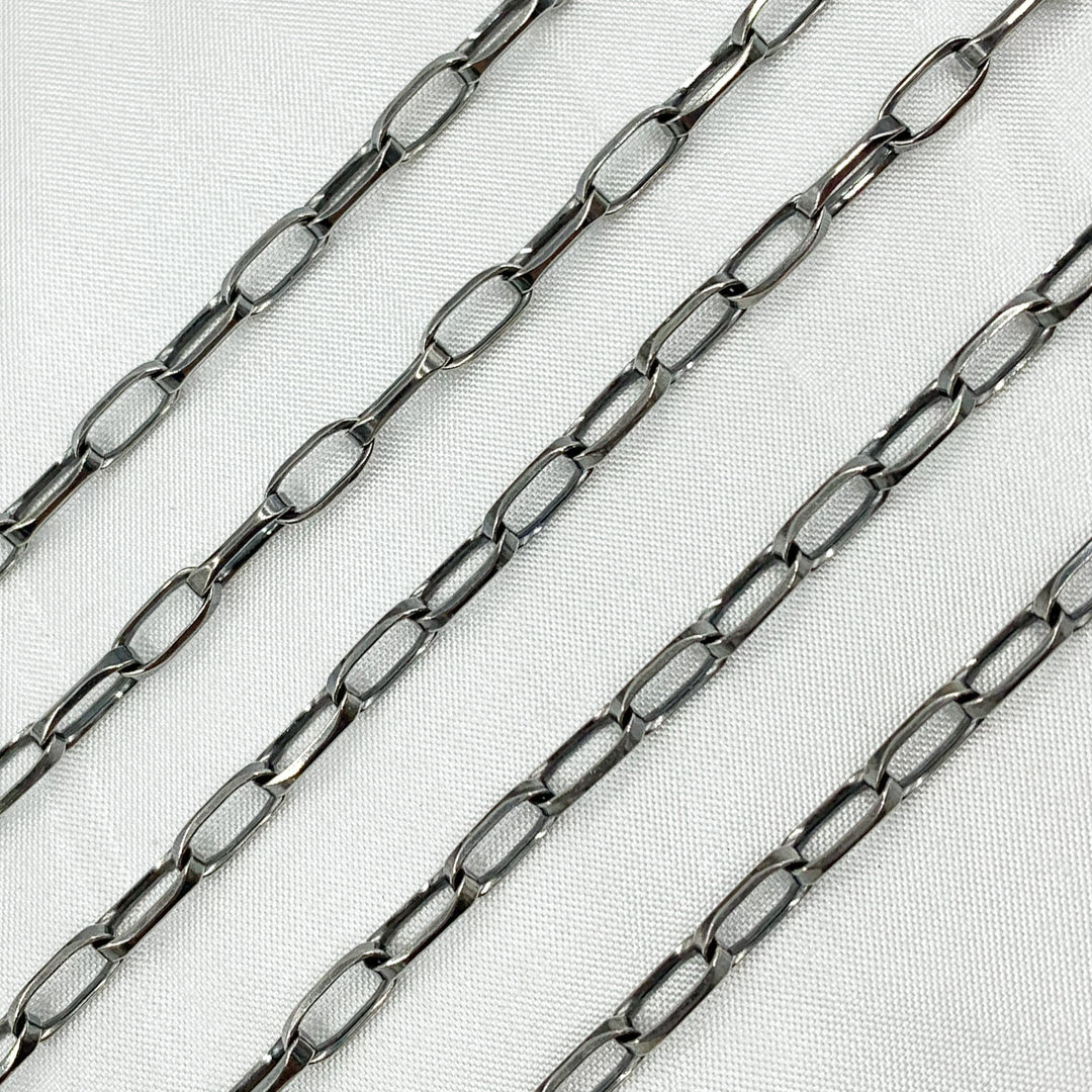 Oxidized 925 Sterling Silver Box Chain. Y53OX