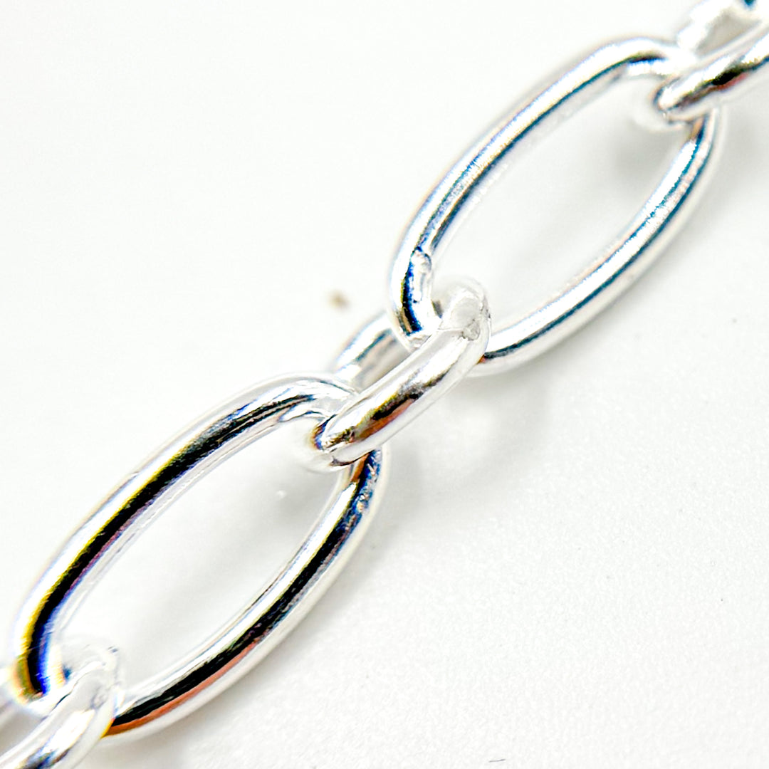 Y136SS. Sterling Silver Smooth Long and Short Link Chain