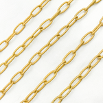 Load image into Gallery viewer, V14GPM. Gold Plated Matt 925 Sterling Silver Oval Link Chain
