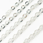 Load image into Gallery viewer, V136SS. Sterling Silver Hollow Flat Oval Link Chain
