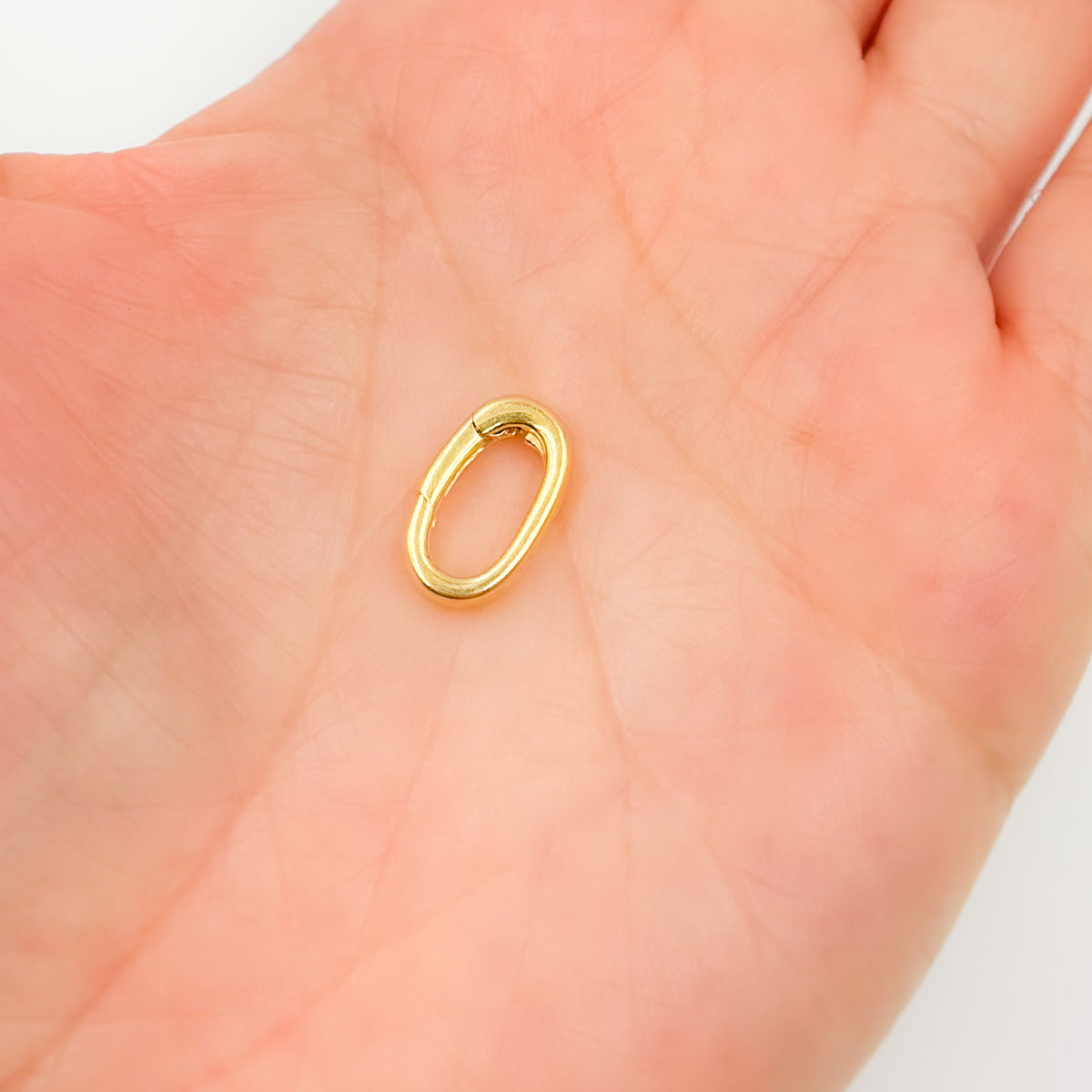 14MM Gold-plated Sterling Silver Oval Clasp