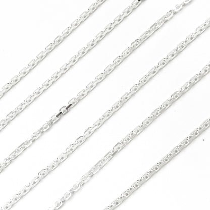 Sterling Silver Diamond Cut Cable Chain