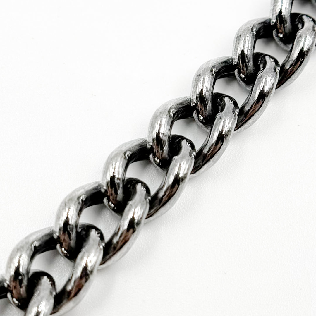 Y5OX. Oxidized Sterling Silver Curb Chain