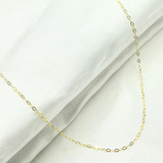 Load image into Gallery viewer, 018FLBL. 14k Solid Yellow Gold Flat Cable Chain
