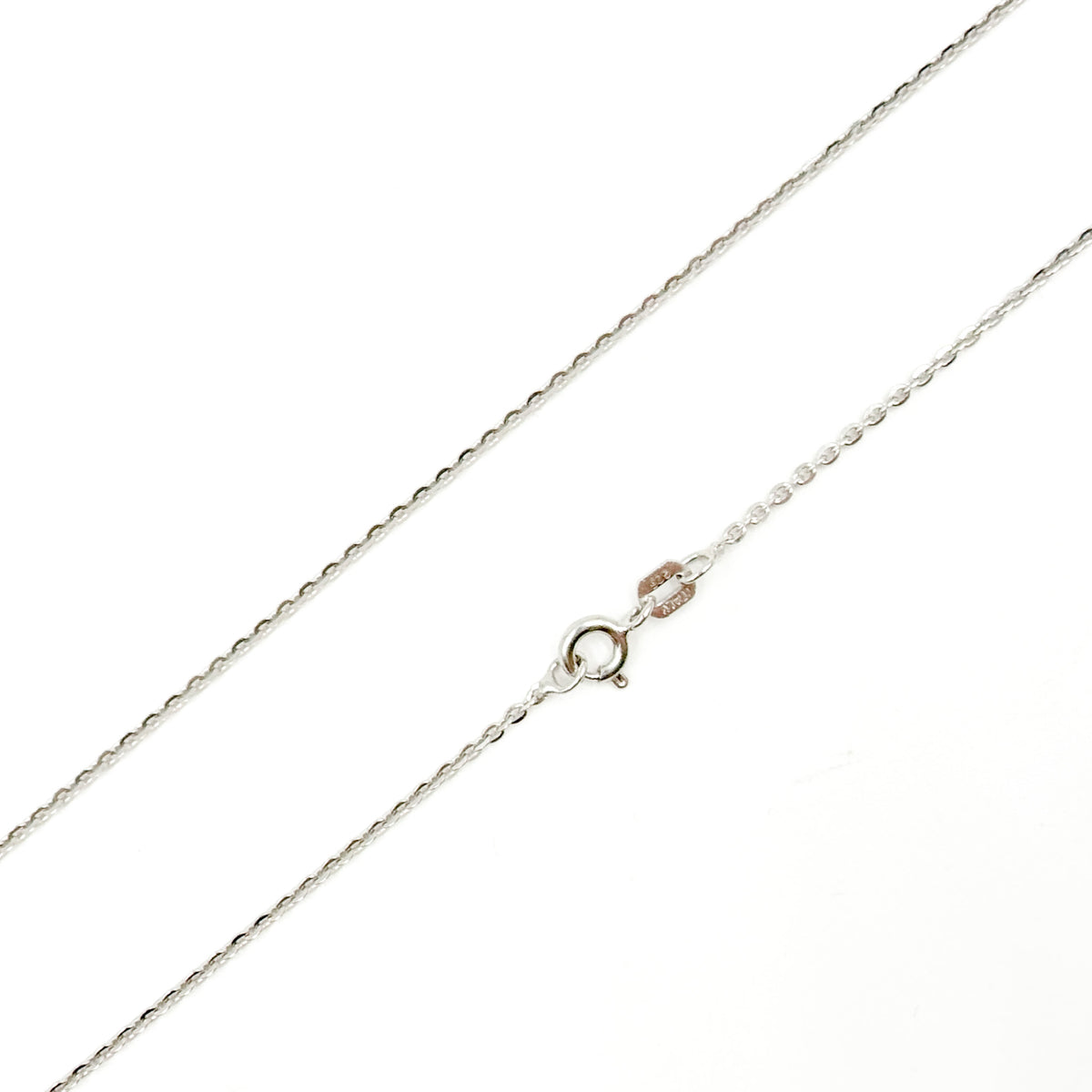12Necklace. Sterling Silver Flat Round Link Necklace