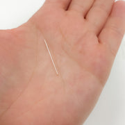 720D1.00. 24 Gauge White Sterling Silver Flat 1 Inch Headpin