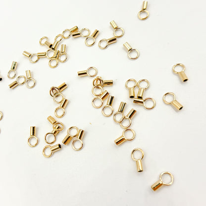 Gold Filled Crimp Endcap with Ring