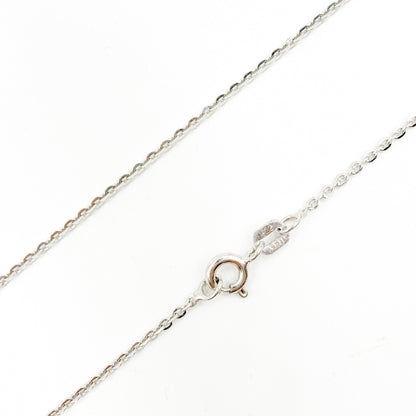 12Necklace. Sterling Silver Flat Round Link Necklace