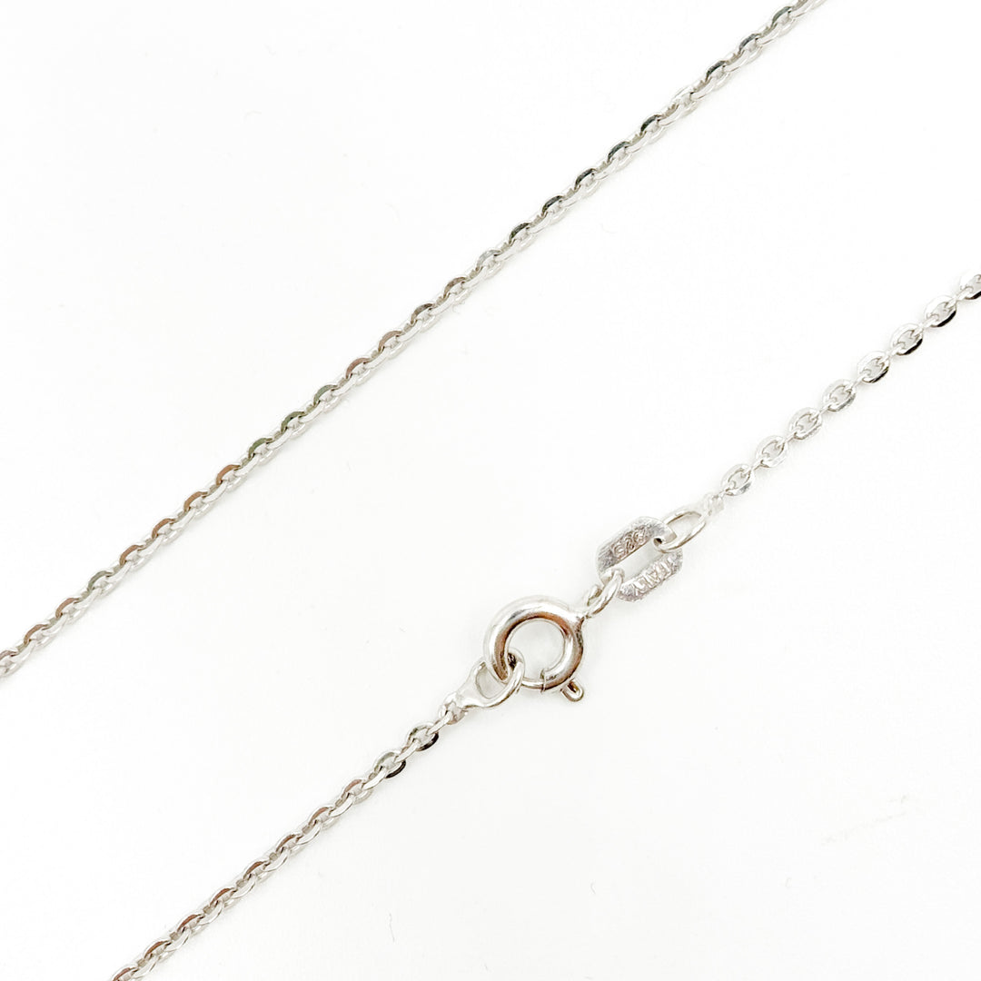 12Necklace. Sterling Silver Flat Round Link Necklace