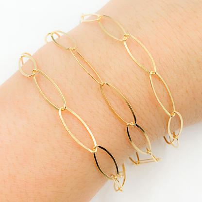 14k Gold Filled Flat Oval Link Chain