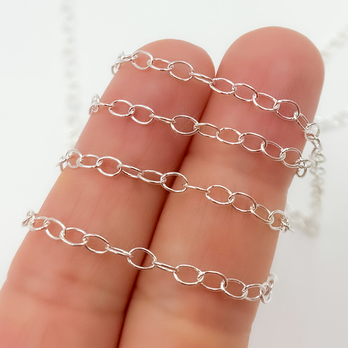Sterling Silver Smooth Cable Chain