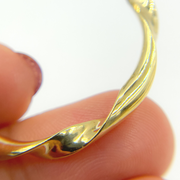 GER125. 14K Solid Gold Twisted Hoop