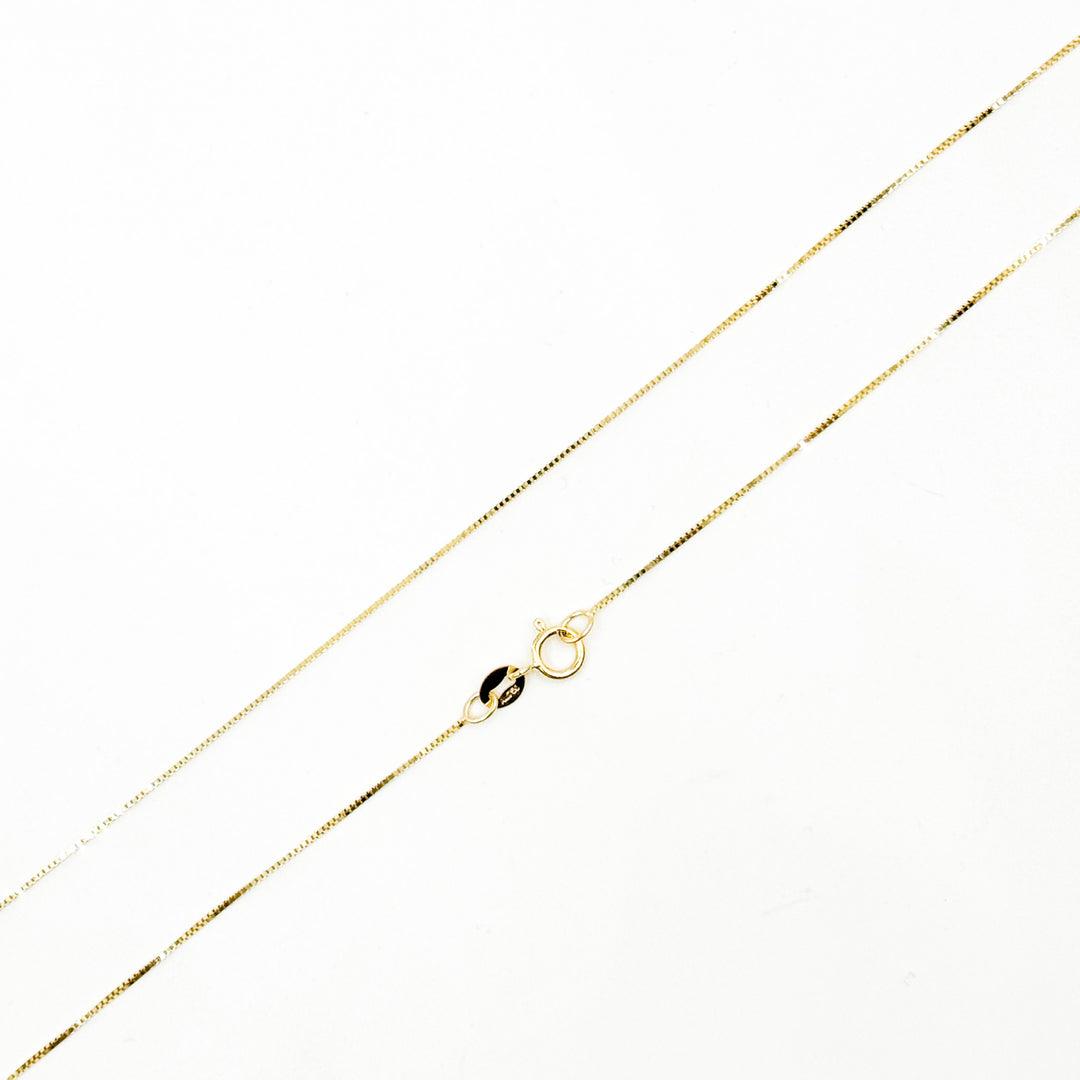 040VED18K. 18K Solid Gold Box Chain