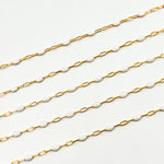 Load image into Gallery viewer, V250-WTGF. 14k Gold Filled  White Color Enamel Satellite Cable Chain
