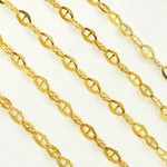 Load image into Gallery viewer, Gold Plated 925 Sterling Silver Flat Marina Link Chain. Z51GP
