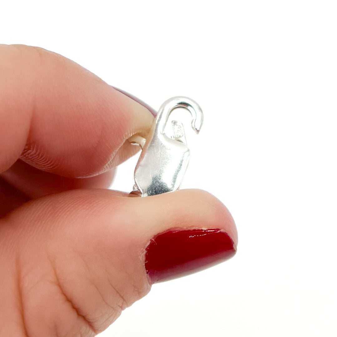 0925LC3SS. 14MM White Silver Lobster Clasp