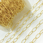 Load image into Gallery viewer, Y82GP. Gold Plated 925 Sterling Silver Hammered Oval Link Chain