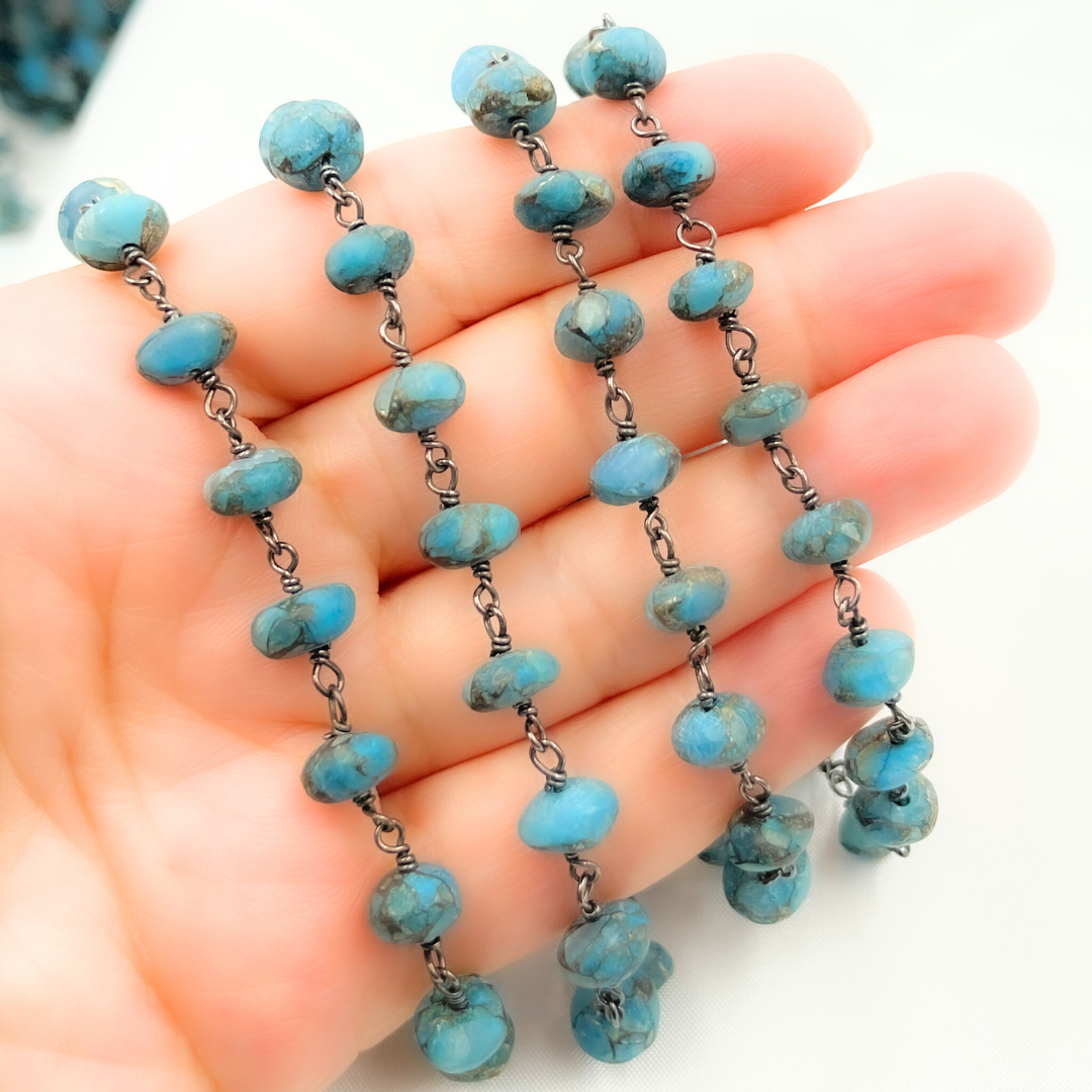 Cooper Turquoise Oxidized Wire Chain.