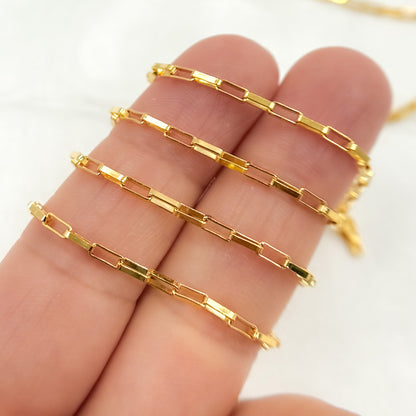 14K Gold Filled Box Link Chain
