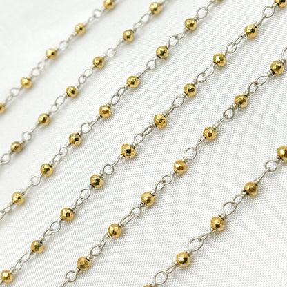 Pyrite Sterling Silver Wire Chain