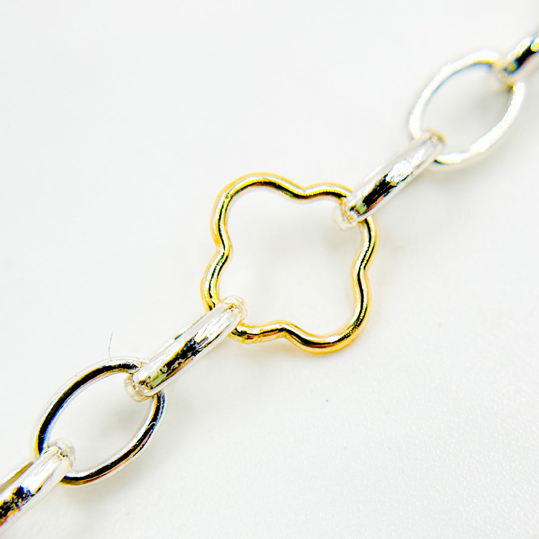 V306TT. Clover and 3 Oval Links combination Chain