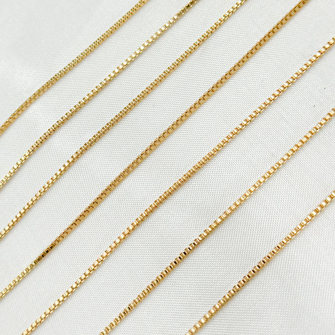 1MMGF. 14k Gold Filled 1mm Link Box Chain